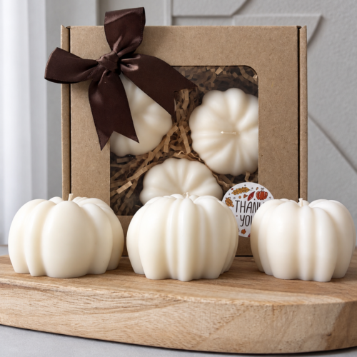 Zestaw świec sojowych dynie Velvet Pumpkin
