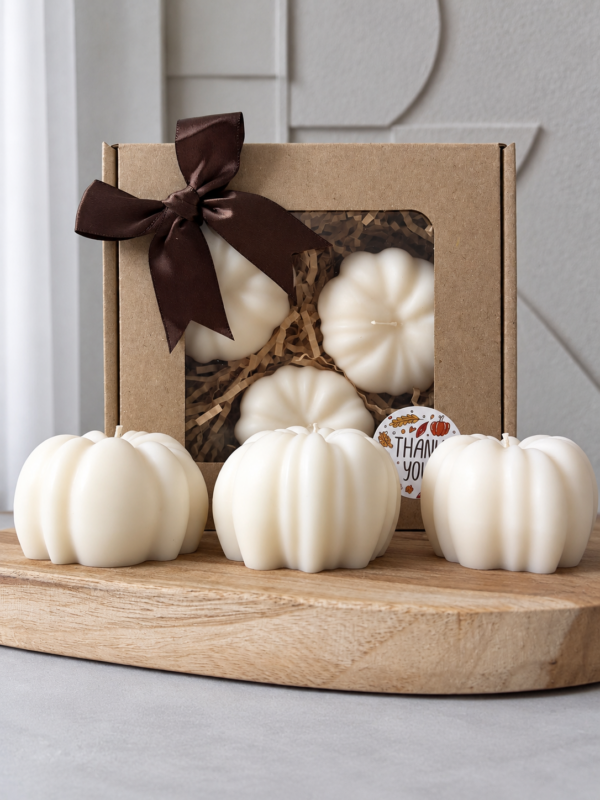 Zestaw świec sojowych dynie Velvet Pumpkin Zestaw świec sojowych dynie Velvet Pumpkin